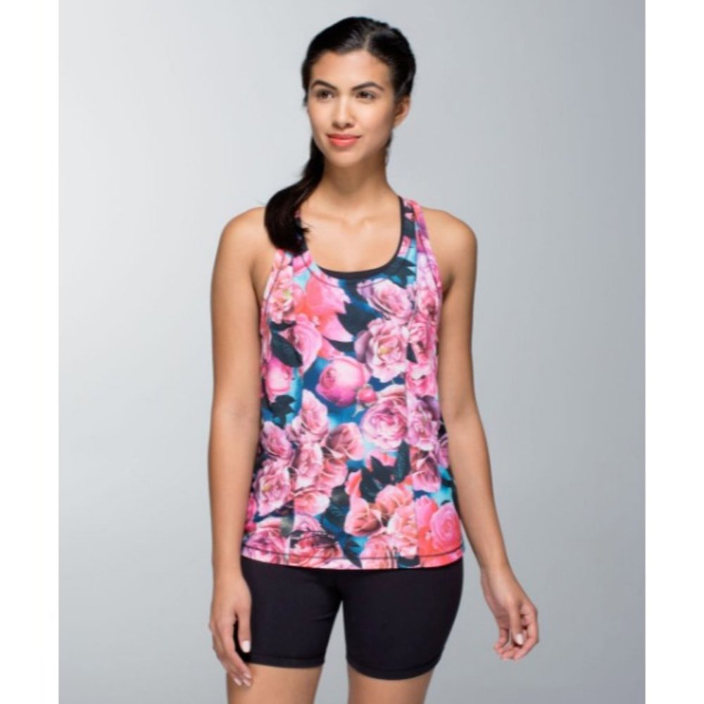 Lululemon Lightened Up Singlet Secret Garden